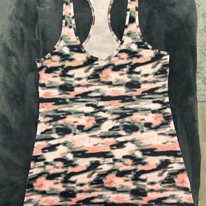Lululemon Athletica Pink and Black Camo Tank Top